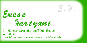 emese hartyani business card